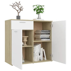 White Sonama Oak Ailanny 29.53'' Tall 2 Door Accent Cabinet Indoor Design