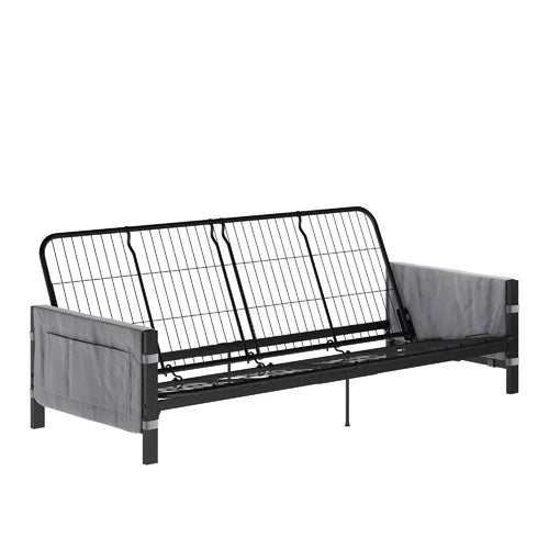 Aileny Full 76'' Wide Tufted Back Futon And Mattress with Storage Design