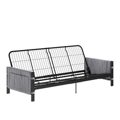 Aileny Full 76'' Wide Tufted Back Futon And Mattress with Storage Design