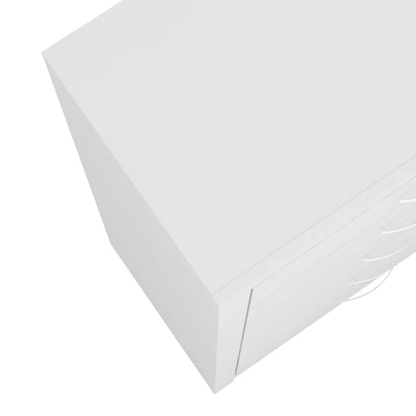 Matt White Aimaan 5 Drawer 29.6'' W Chest Provide Storage Space