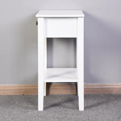 Solid Wood Aironas 25.6'' Tall 1 - Drawer Nightstand in White