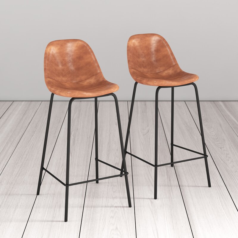 Aisha Bar and Counter Stool Set of 2  Inviting and Eye Catching Feel