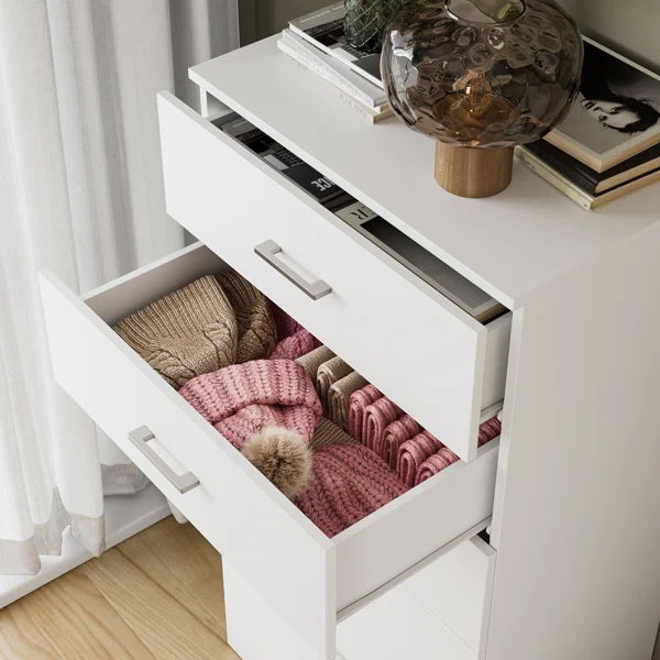 Solid Wood Ajena 6 Drawer 23.6'' W Chest Six Deep Drawers Perfect Organize