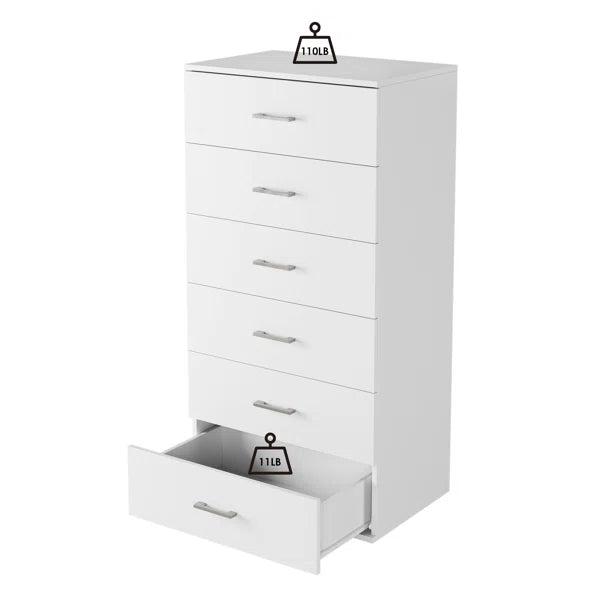 Solid Wood Ajena 6 Drawer 23.6'' W Chest Six Deep Drawers Perfect Organize