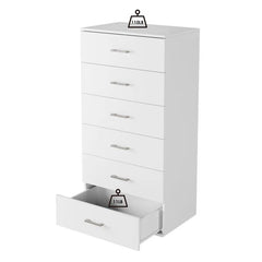 Solid Wood Ajena 6 Drawer 23.6'' W Chest Six Deep Drawers Perfect Organize