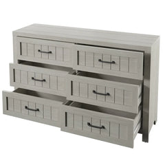 Fairfax Oak Akeal 6 Drawer 52'' W Double Dresser