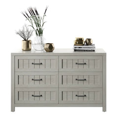 Fairfax Oak Akeal 6 Drawer 52'' W Double Dresser