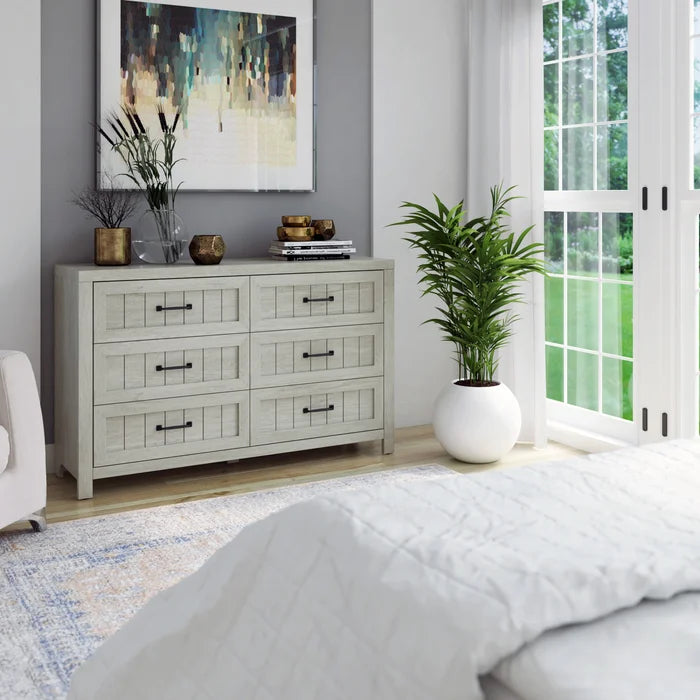 Fairfax Oak Akeal 6 Drawer 52'' W Double Dresser