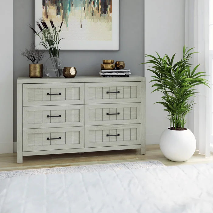 Fairfax Oak Akeal 6 Drawer 52'' W Double Dresser