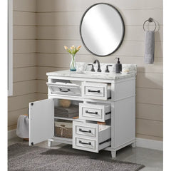 Akili 37" W x 22" D x 35.5" H Single Bathroom Vanity Antique pewter finished