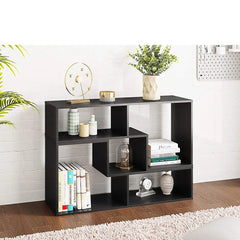 Black Akins TV Stand for TVs up to 65" Made of Engineered Wood Geometric Shapes