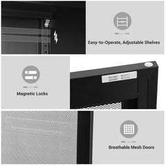 Akper 41.3'' Tall Steel 2 Door Multi Purpose Metal Accent Cabinet