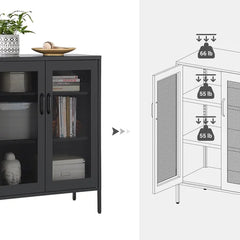 Akper 41.3'' Tall Steel 2 Door Multi Purpose Metal Accent Cabinet