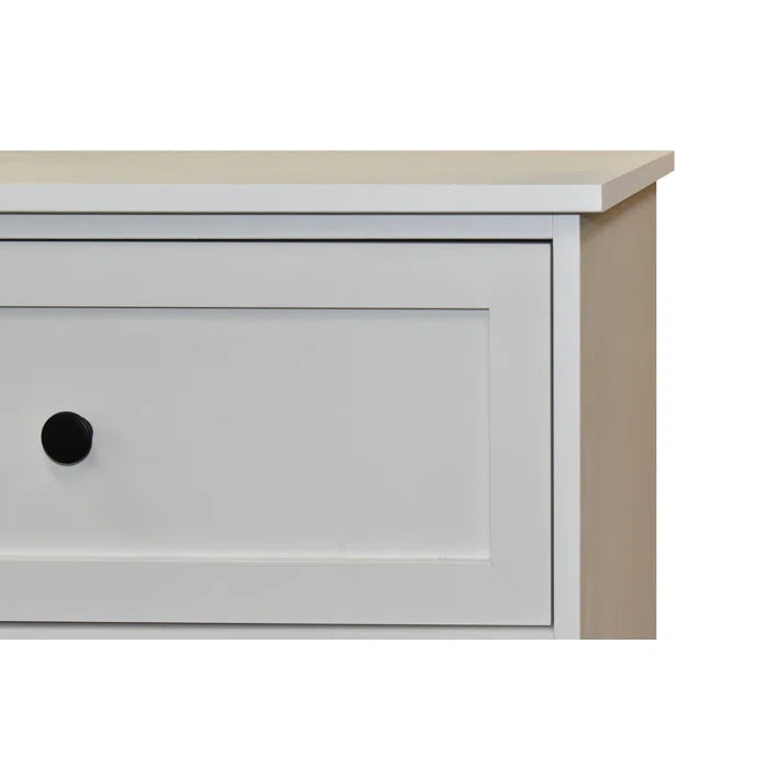 White Akron 6 Drawer 47.2'' W Double Dresser
