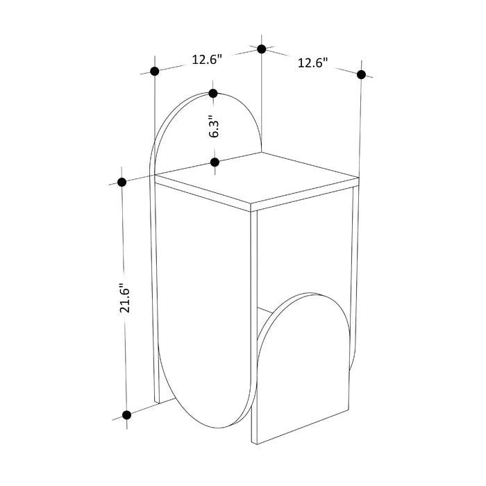 Gray Akshayaa 27.9'' Tall Nightstand Modern Design Perfect for Bedside Provide Organize