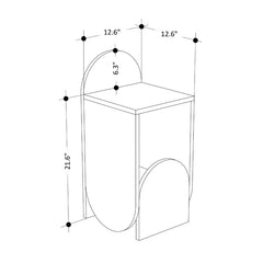 Gray Akshayaa 27.9'' Tall Nightstand Modern Design Perfect for Bedside Provide Organize