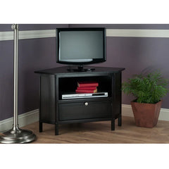 Freestanding Alana Corner TV Stand for TVs up to 28" Solid Manufactured Wood