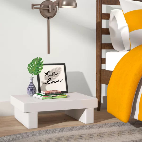 Alayah 7.13'' Tall Nightstand in White Perfect Creates Extra Space for More Storage