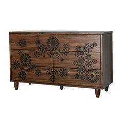 Alayah 7 Drawer 60'' W Dresser Handleless Design on the Seven Drawers