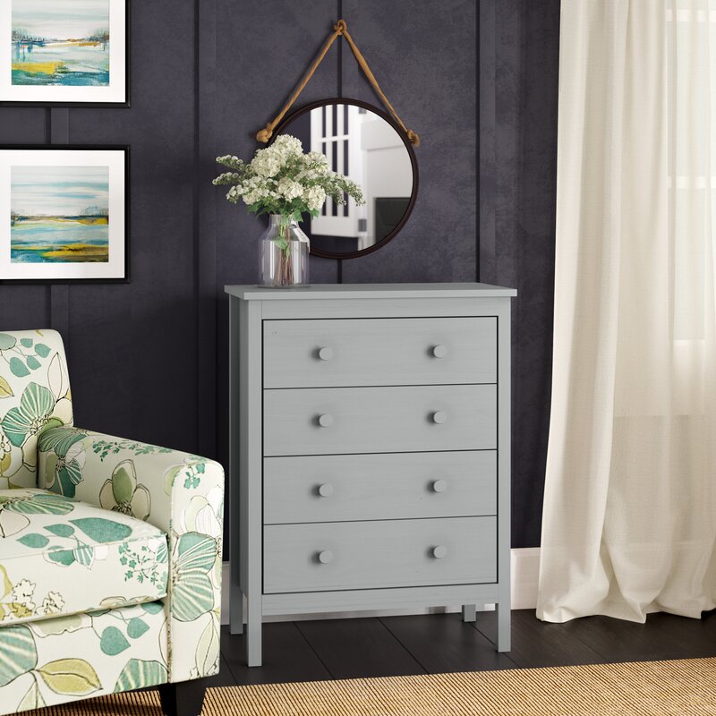 Gray Albrecht 4 Drawer 30'' W Chest Classic Yet Contemporary Design