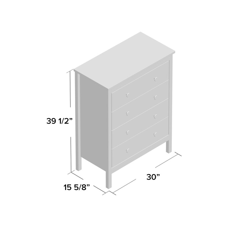 Gray Albrecht 4 Drawer 30'' W Chest Classic Yet Contemporary Design