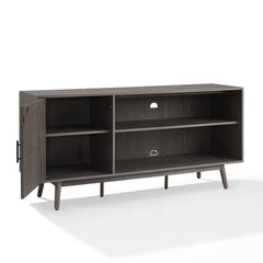Gray Albright TV Stand for TVs up to 65" Tapered Legs and Clean Lines