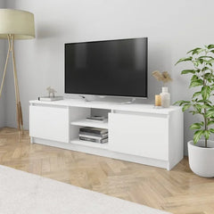 Alcie TV Stand for TVs up to 50" 2 Doors and 2 Open Compartments Perfect for Organize