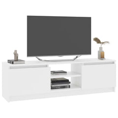 Alcie TV Stand for TVs up to 50" 2 Doors and 2 Open Compartments Perfect for Organize