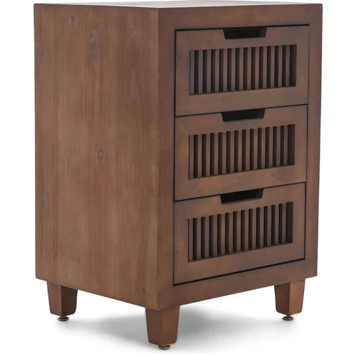 27.16'' Tall Accent Cabinet Three Drawers for Plenty of Storage Solid Wood