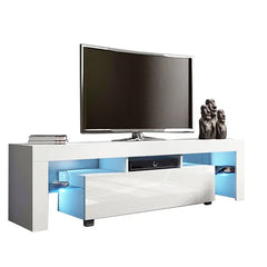 Alemar TV Stand for TVs up to 58" Built-in Lighting Solid Engineered Wood