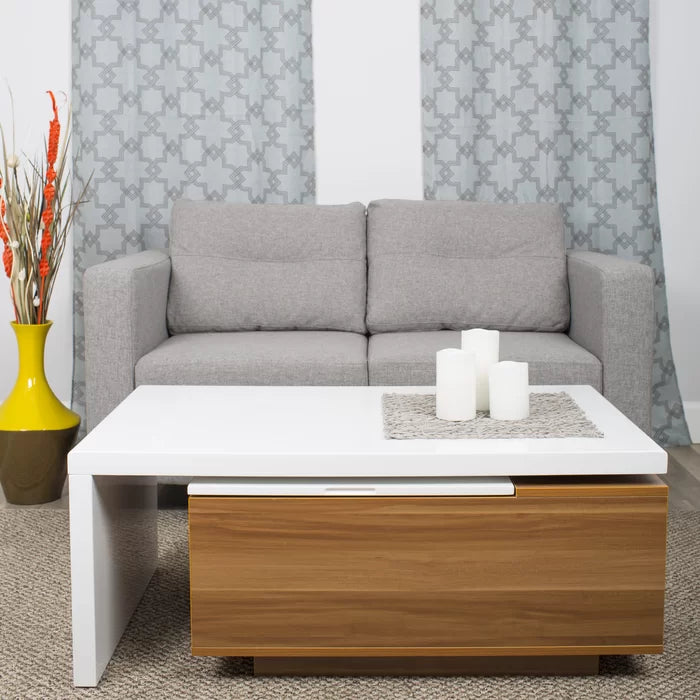 Lift Top Coffee Table with Storage 360-Degree Swivel Perfect for Living Room
