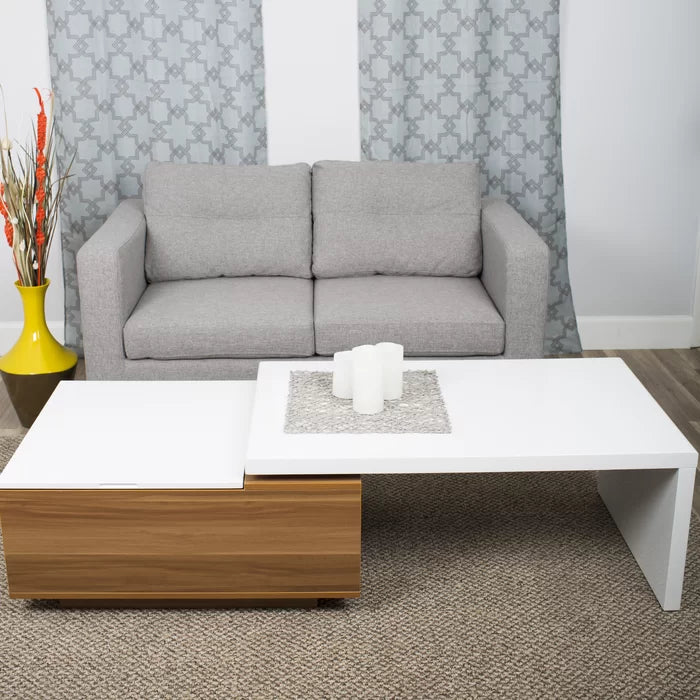 Lift Top Coffee Table with Storage 360-Degree Swivel Perfect for Living Room