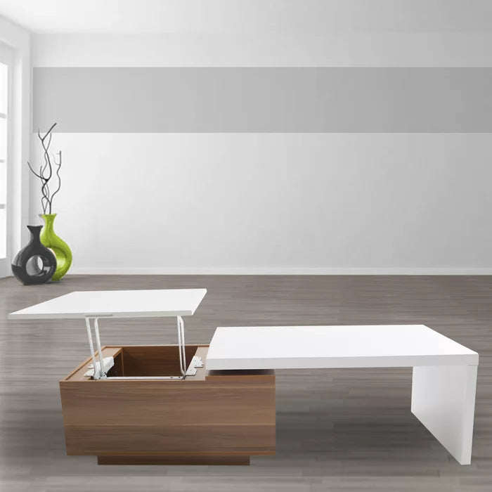 Lift Top Coffee Table with Storage 360-Degree Swivel Perfect for Living Room
