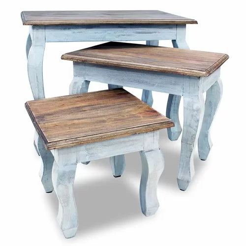 Alexandria 18.9'' Tall Solid Wood Nesting Tables (Set of 3) Add A Sophisticated Touch To Your Home