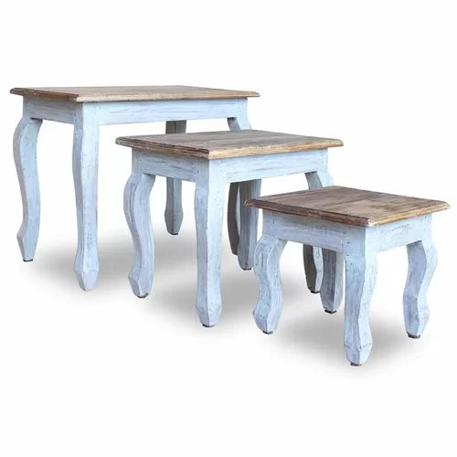Alexandria 18.9'' Tall Solid Wood Nesting Tables (Set of 3) Add A Sophisticated Touch To Your Home