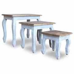 Alexandria 18.9'' Tall Solid Wood Nesting Tables (Set of 3) Add A Sophisticated Touch To Your Home