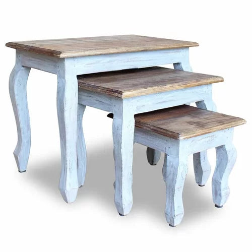 Alexandria 18.9'' Tall Solid Wood Nesting Tables (Set of 3) Add A Sophisticated Touch To Your Home