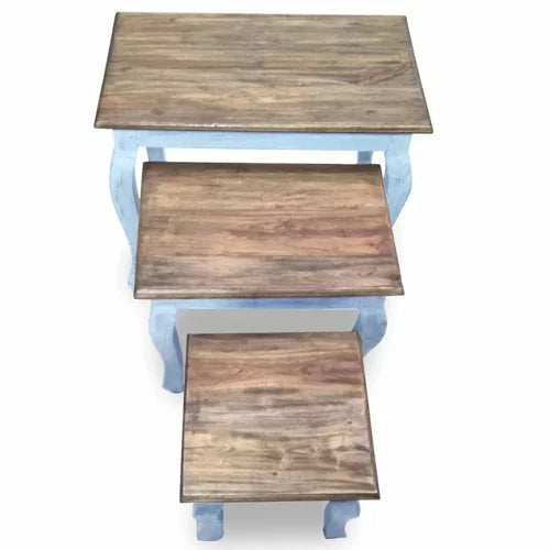 Alexandria 18.9'' Tall Solid Wood Nesting Tables (Set of 3) Add A Sophisticated Touch To Your Home