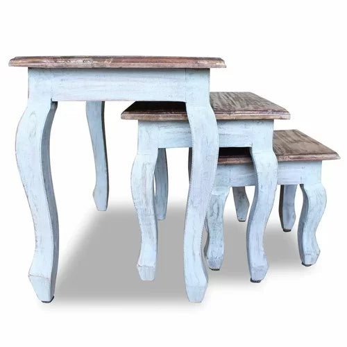 Alexandria 18.9'' Tall Solid Wood Nesting Tables (Set of 3) Add A Sophisticated Touch To Your Home