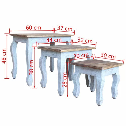 Alexandria 18.9'' Tall Solid Wood Nesting Tables (Set of 3) Add A Sophisticated Touch To Your Home