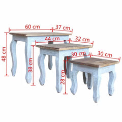 Alexandria 18.9'' Tall Solid Wood Nesting Tables (Set of 3) Add A Sophisticated Touch To Your Home