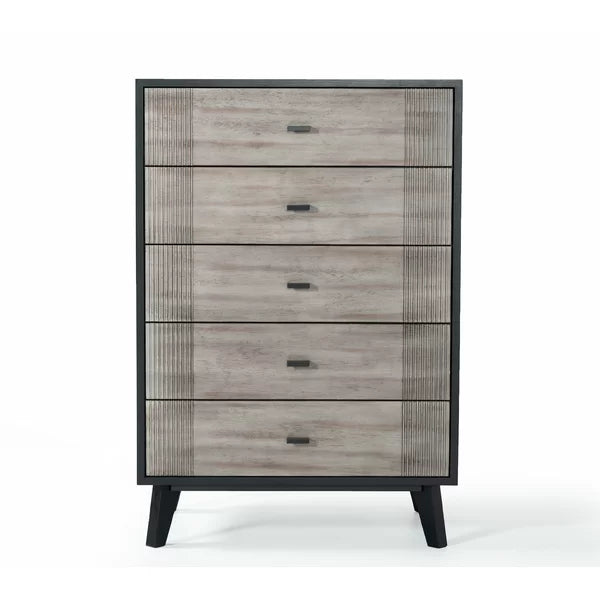 Alexondra 5 Drawer 30'' W Chest Contemporary Design Five Spacious Drawers