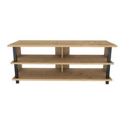 Black/Oak Aleysa TV Stand for TVs up to 50" Four Exterior Shelves Provide Storage Space
