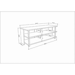 Black/Oak Aleysa TV Stand for TVs up to 50" Four Exterior Shelves Provide Storage Space