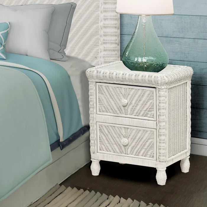White Alicia 25.5'' Tall 2 - Drawer Bachelor's Chest Perfect Organize