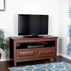 Brown Aliegha TV Stand for TVs up to 50" Features a Classic Clean Lined Design
