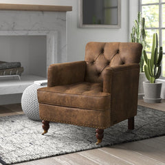 Aliya 28'' Wide Tufted Club Chair Crafted with a Kiln-dried Hardwood Frame