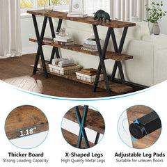 70.86'' Console Table Hallway Table, Telephone Table, Decorative Table Suitable for Porch, Living Room, Dining Room