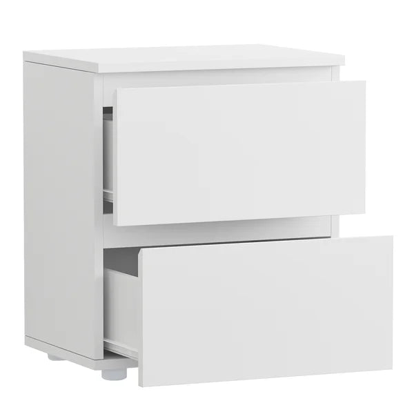 White Allera 18.9'' Tall Nightstand Rustic Style Perfect for Bedside