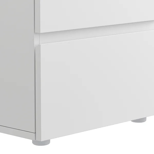 White Allera 18.9'' Tall Nightstand Rustic Style Perfect for Bedside